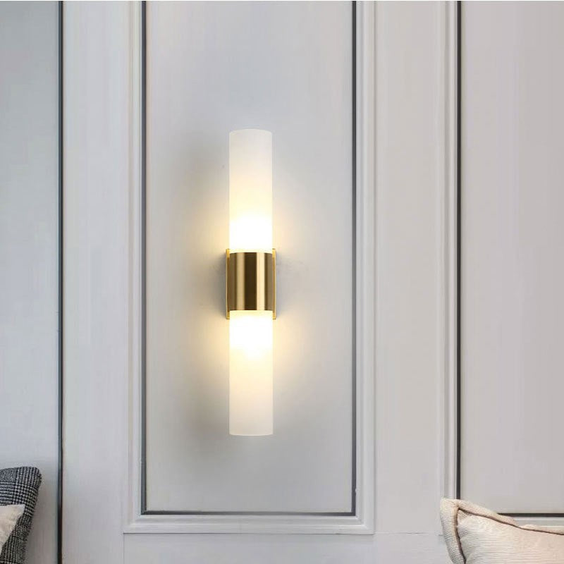 Modern Wandleuchte Acryl Gold Wohnzimmer