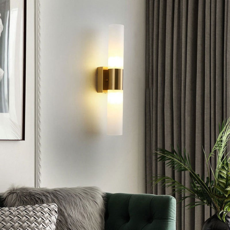Modern Wandleuchte Acryl Gold Wohnzimmer