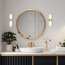 Minimalistisch Wandlampe LED Zylindrisch Gold Metall 