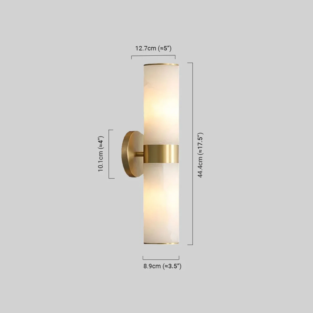 Minimalistisch Wandlampe LED Zylindrisch Gold Metall 