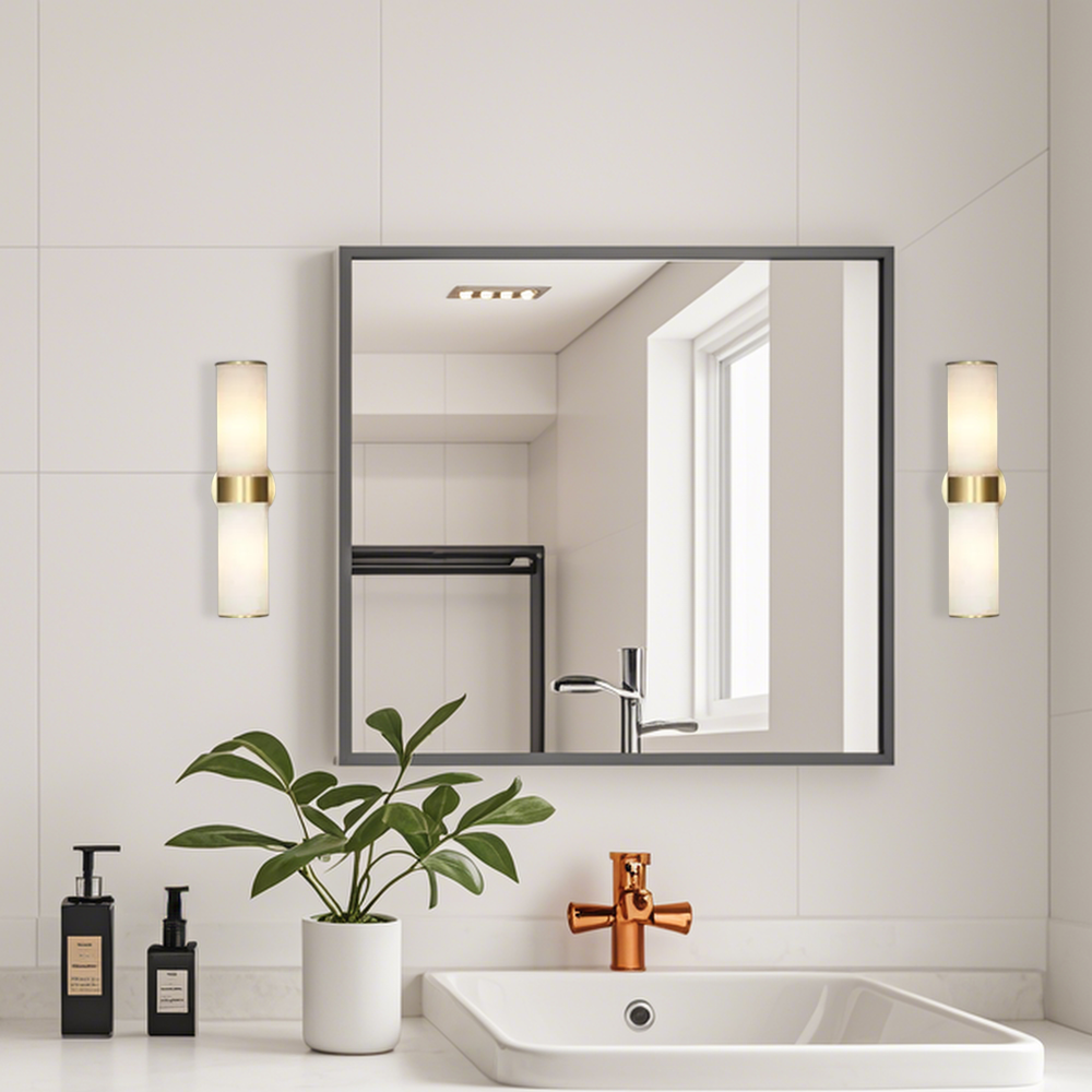 Minimalistisch Wandlampe LED Zylindrisch Gold Metall 