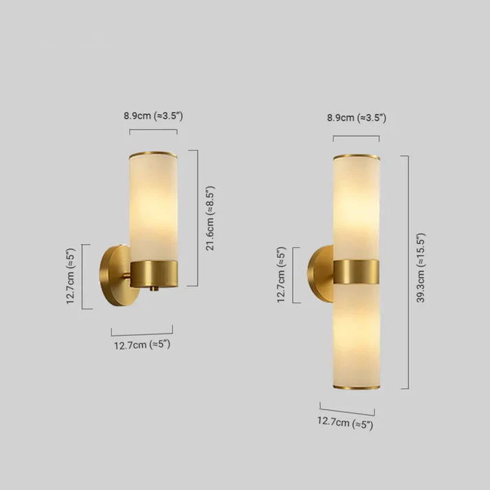 Royal Wandlampe Metall/Glas Messing Wohnzimmer