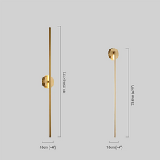 Minimalistisch Wandleuchte LED Linear Gold Metall Bade/Schlafzimmer