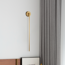 Minimalistisch Wandleuchte LED Linear Gold Metall Bade/Schlafzimmer