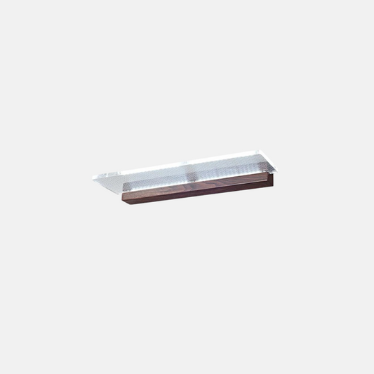 Modern Wandleuchte/Spiegelleuchte LED Rechteckig Holz/Glas Klar Badezimmer