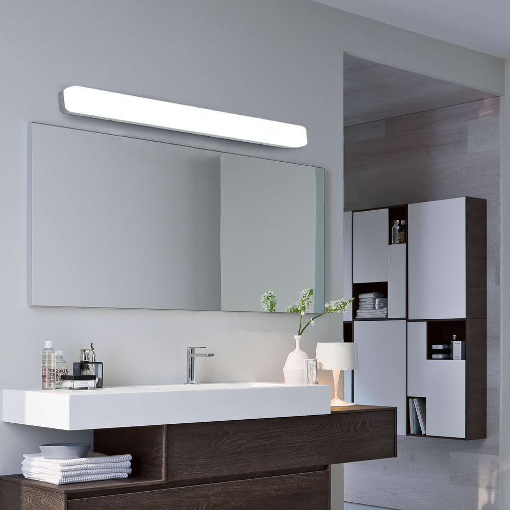 Moderne Wandleuchte Weiß Acryl Rechteckig Badezimmer
