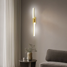 Minimalistisch Wandlampe Metall Schwarz/Gold Wohnzimmer