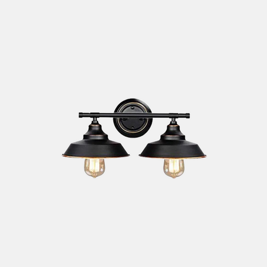 Vintage Wandleuchte LED Rohstahl Schwarz Metall Schlafzimmer/Treppenhaus