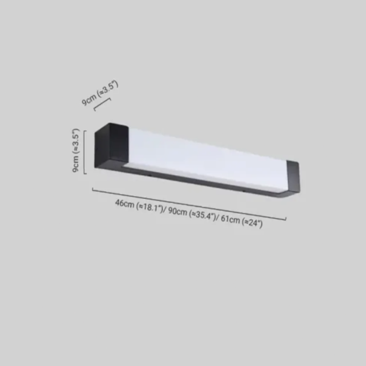 Modern Wandlampe Metall/Acryl Schwarz Terrasse