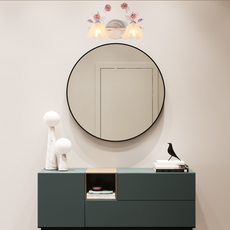 Modern Wandleuchte LED Blumenmuster Rosa Metall Badzimmer