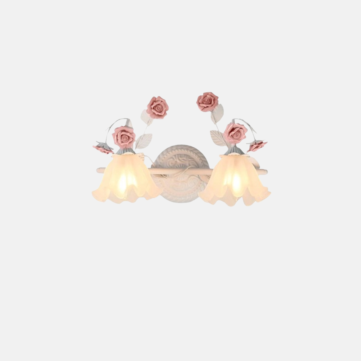 Modern Wandleuchte LED Blumenmuster Rosa Metall Badzimmer