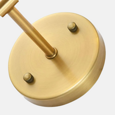 Retro Wandlmape LED Metall Stoff Zylindrisch Gold Wohnzimmer