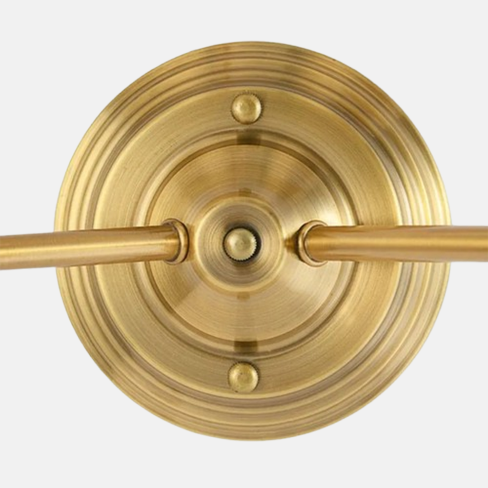 Retro Wandlmape LED Metall Stoff Zylindrisch Gold Wohnzimmer
