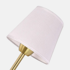 Retro Wandlmape LED Metall Stoff Zylindrisch Gold Wohnzimmer