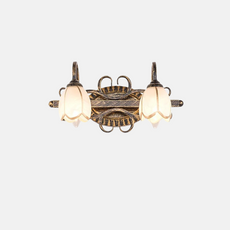 Vintage Wandlampe LED Blumen Metall Antikes Messing Badezimmer