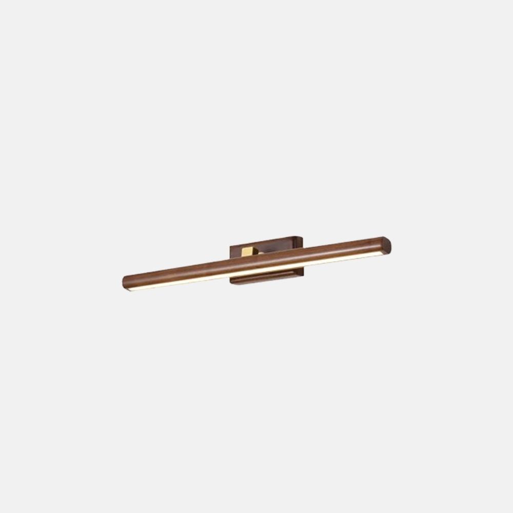 Minimalistisch Wandlampe/Spiegelleuchte LED Linear Braun Holz Badzimmer