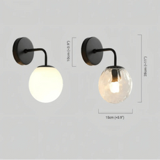 Modern Wandlampe Metall Schwarz/Gold  Wohnzimmer