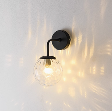 Modern Wandlampe Metall Schwarz/Gold  Wohnzimmer