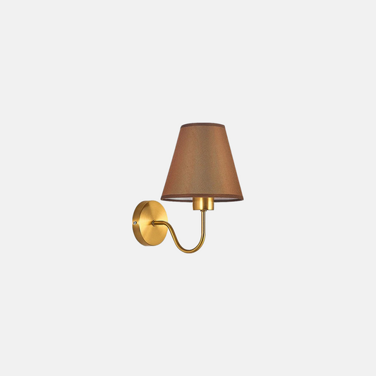 Retro Wandlampe LED Kappenförmig Metall Stoff Schwarz/Weiß Schlafzimmer