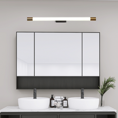 Moderne Wandleuchte Gold Metall Acryl Linear Badezimmer