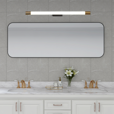 Moderne Wandleuchte Gold Metall Acryl Linear Badezimmer