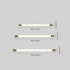 Moderne Wandleuchte Gold Metall Acryl Linear Badezimmer