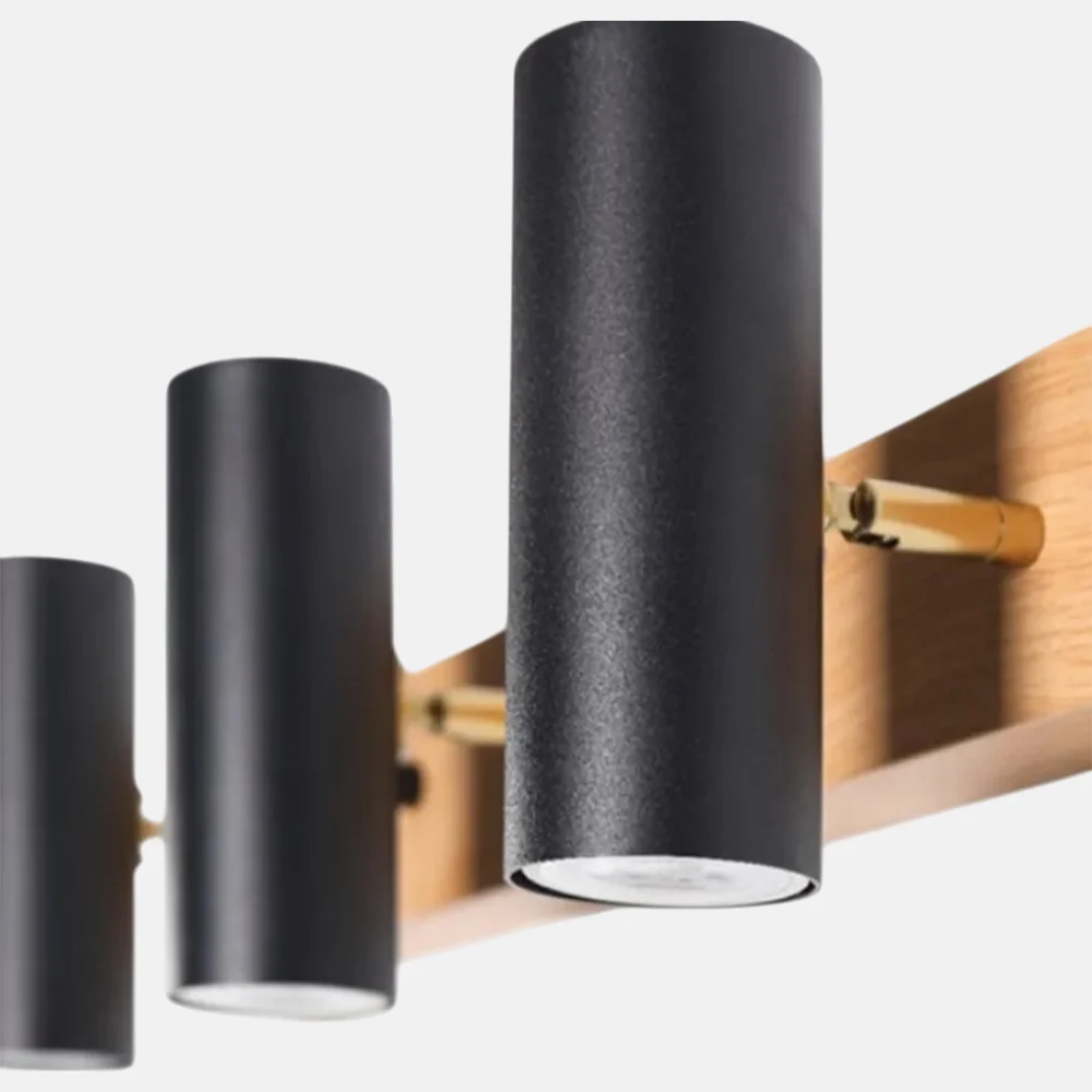 Nordic Wandleuchte LED  Zylindrisch Metall Schwarz Badzimmer
