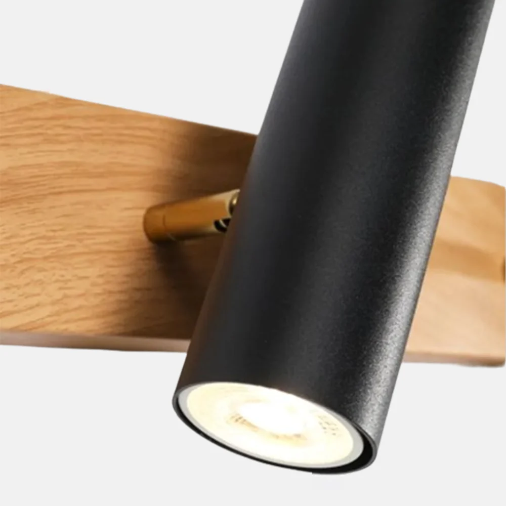 Nordic Wandleuchte LED  Zylindrisch Metall Schwarz Badzimmer
