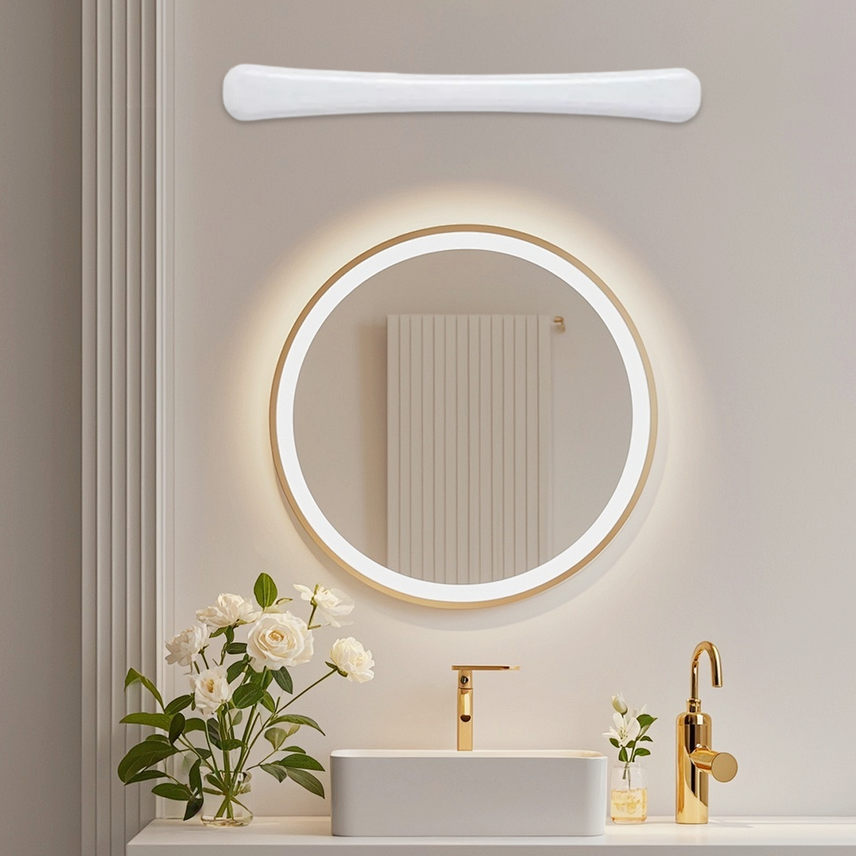Minimalistisch Wandlampe LED Geometrisch Weiß Acryl Badezimmer
