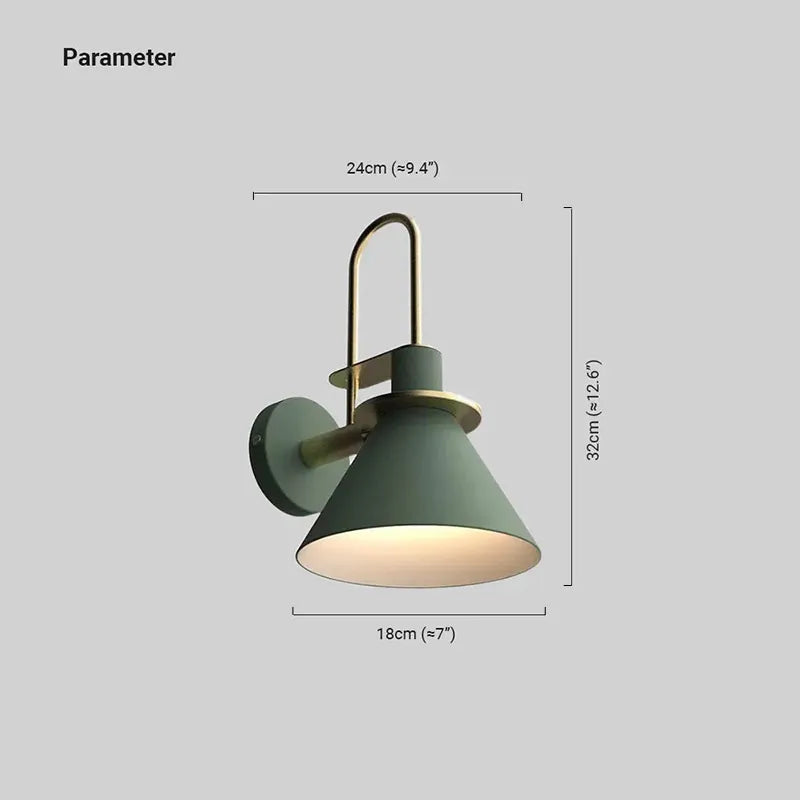 Nordic Metall Kapsel Schwarz Wandlampe Esszimmer Litjoy