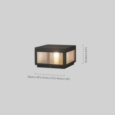 Moderne Außenleuchte LED Quadratisch Schwarz Metall Solar Garten/Hof