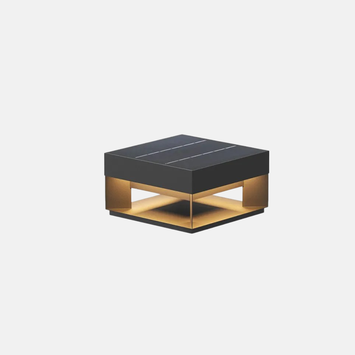 Moderne Außenlampe Schwarz Metall Rechteckig Garten