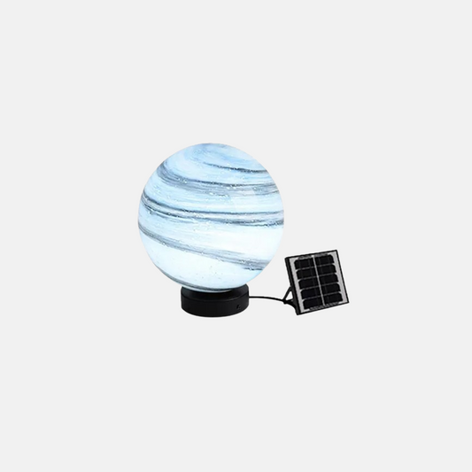 Art Deco Außensockelleuchte LED Planet Metall Solar Hof