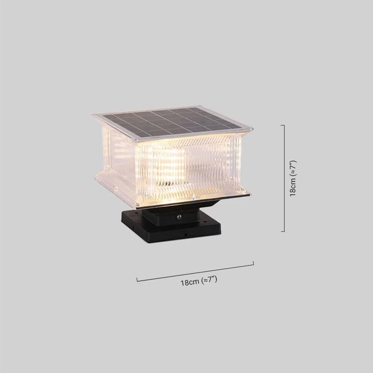 Moderne Außenlampe Schwarz Metall Rechteckig Hof