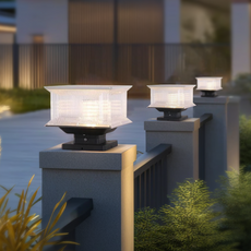 Moderne Außenlampe Schwarz Metall Rechteckig Hof
