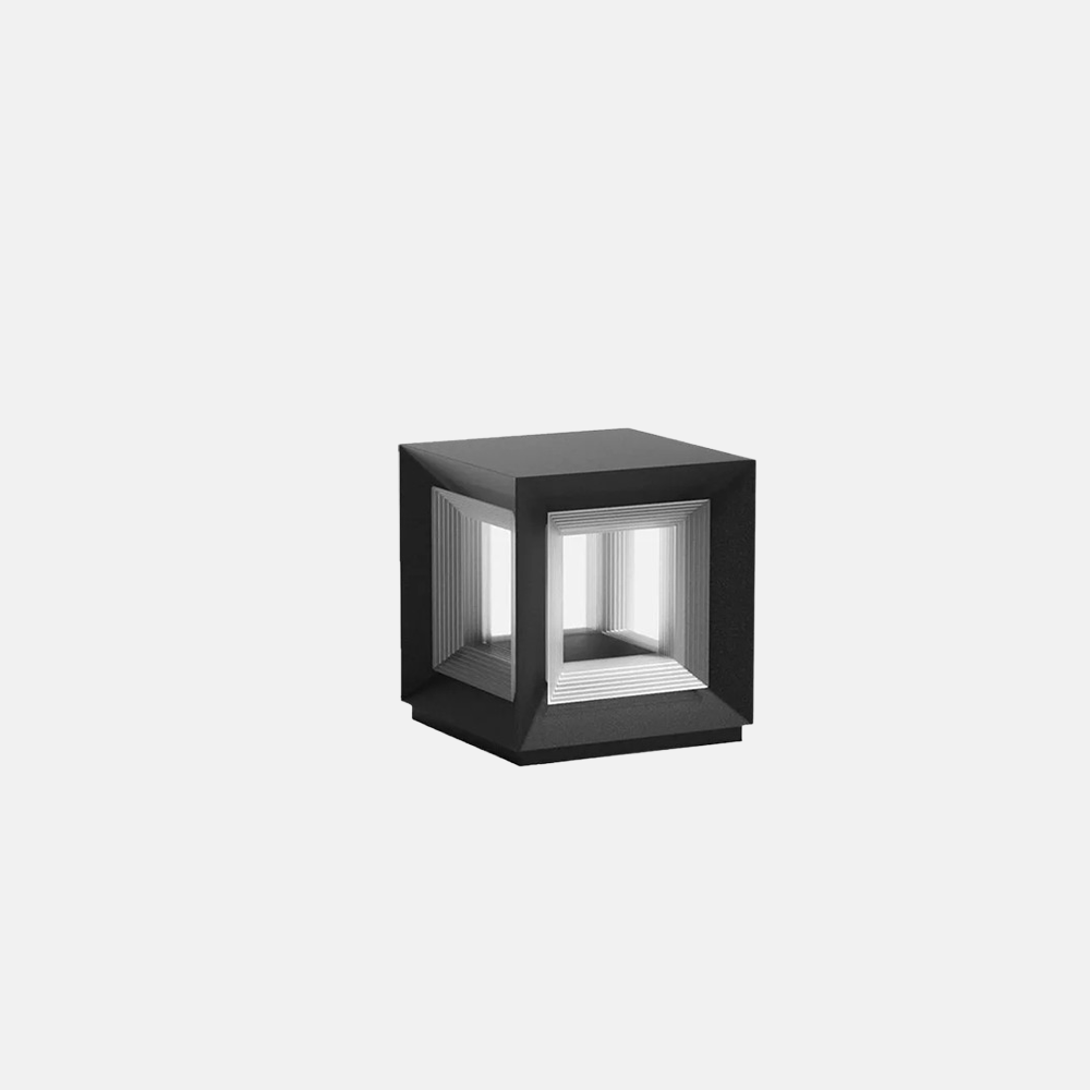 Moderne Außenlampe Schwarz Metall Quadrat Rechteck Außen