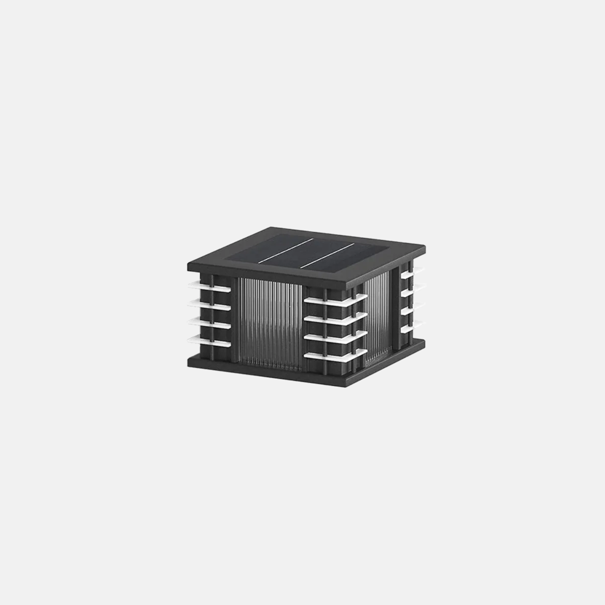 Modern Black Outdoor Lamp Metal Rectangular Garden