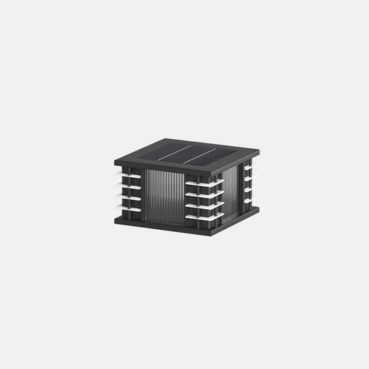 Modern Black Outdoor Lamp Metal Rectangular Garden