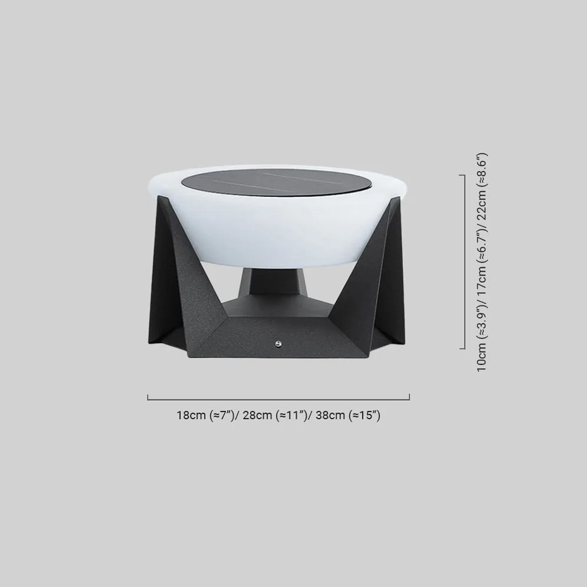 Modern Außenleuchte LED Trommel Schwarz Acryl Solar Garten