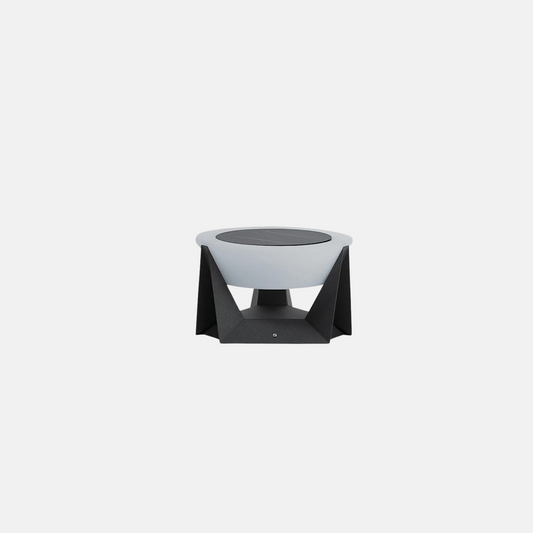 Modern Außenleuchte LED Trommel Schwarz Acryl Solar Garten