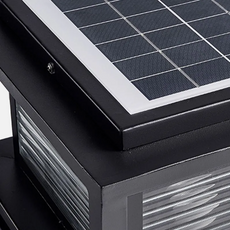 Moderne Außenleuchte Schwarz Metall Glas Rechteckig Garten