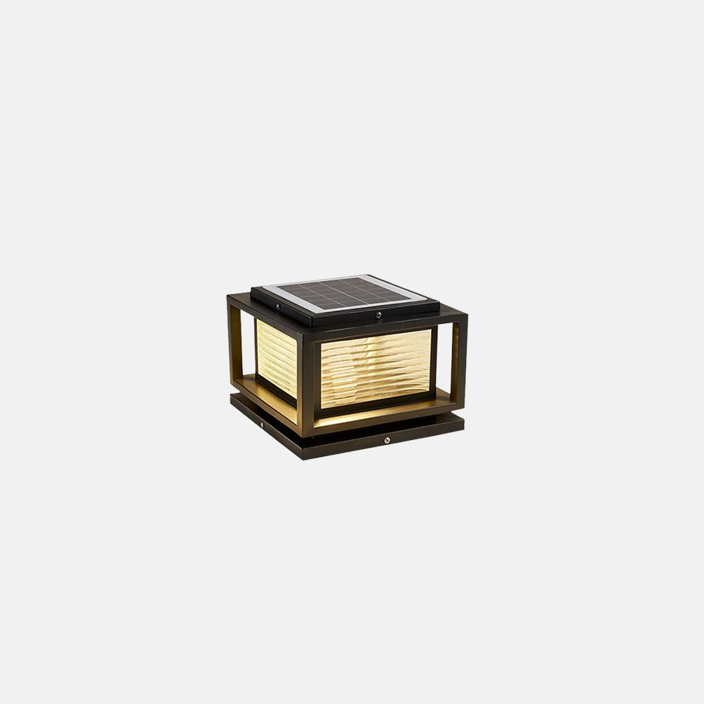 Moderne Außenleuchte Schwarz Metall Glas Rechteckig Garten