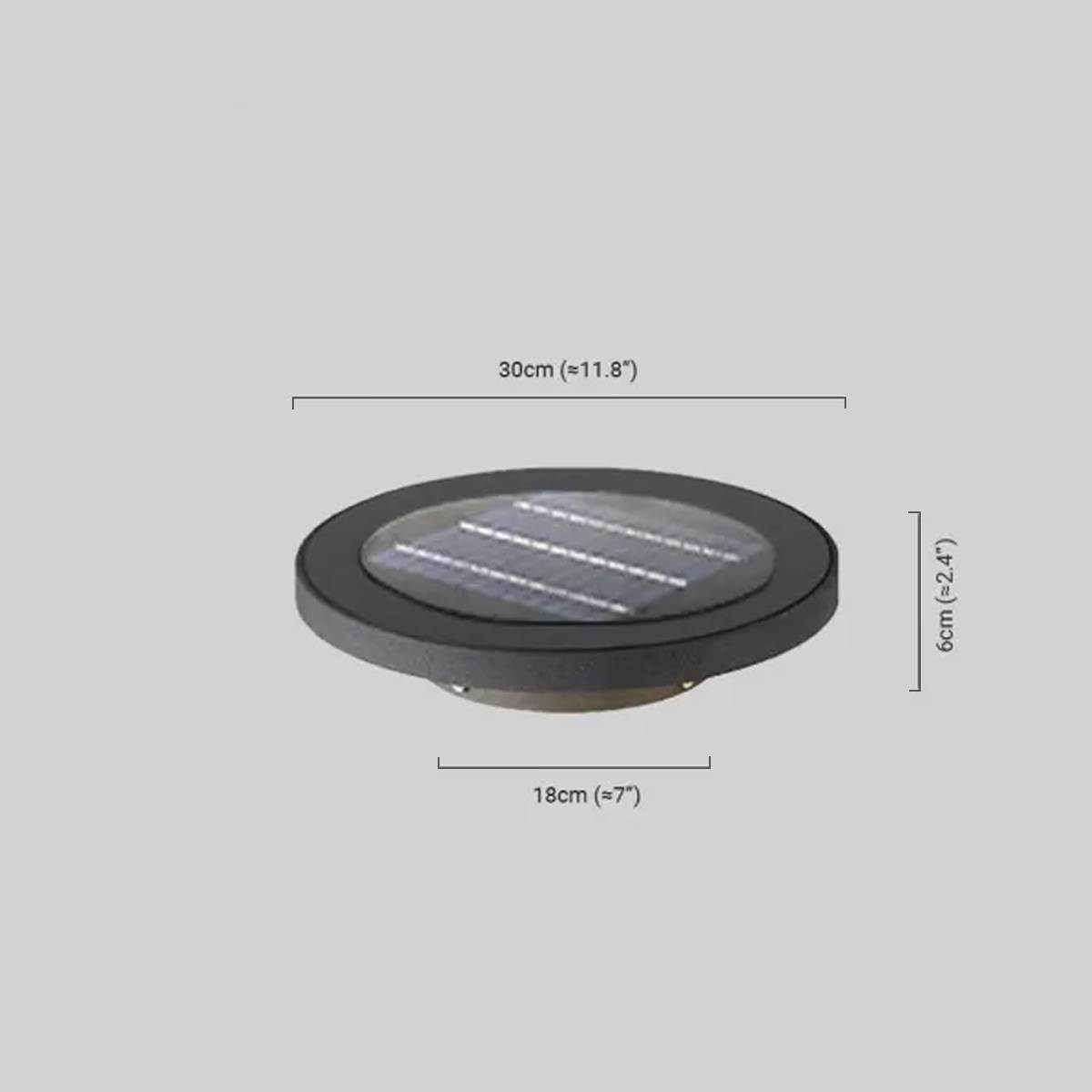 Modern Außenlsteheuchte LED Rund Metall Schwarz Solar Garten