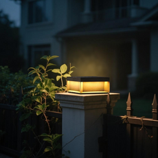 Moderne Außenleuchte LED Schwarz Metall Quadratisch Garten