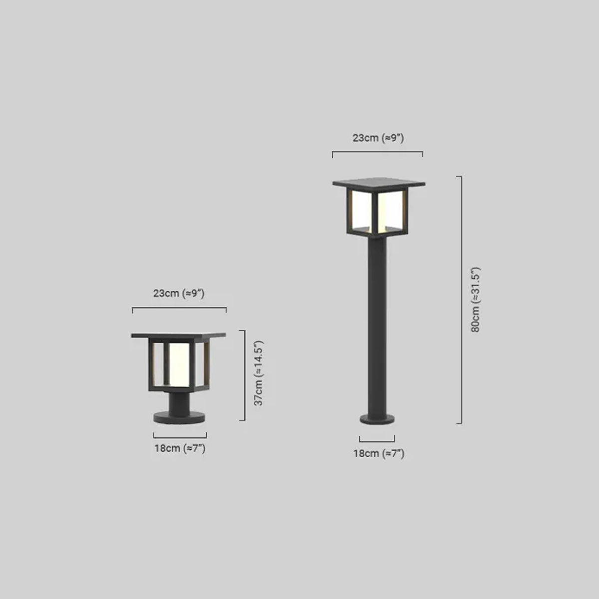 Moderne Außenlampe Schwarz Metall Rechteckig Außen