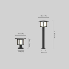 Moderne Außenlampe Schwarz Metall Rechteckig Außen