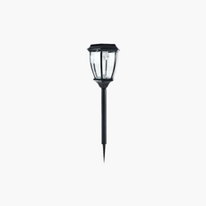 Modern Außenstehleuchte LED Quadratisch Glas Schwarz Solar Garten