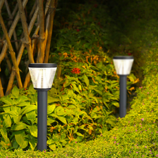 Moderne Stehleuchte Schwarz Metall Acryl Dreieck Außenseite