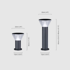 Modern Black Floor Lamp Metal Acrylic Cylindrical Garden