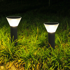 Modern Black Floor Lamp Metal Acrylic Cylindrical Garden